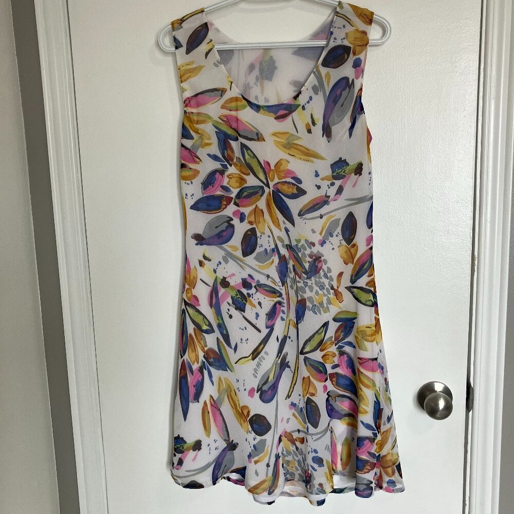 Sleeveless Lightweight Summer Dress Floral Women's Medium